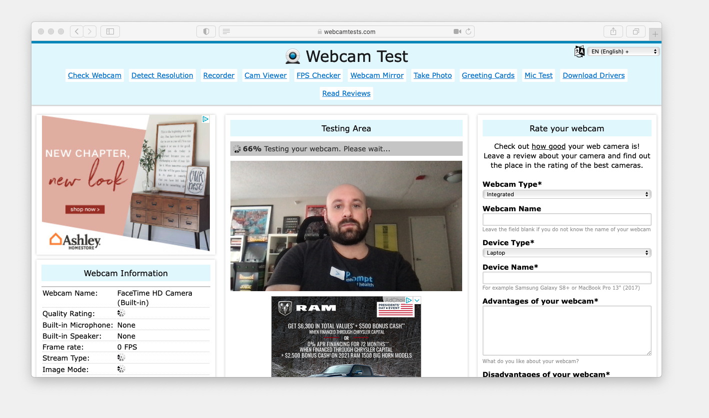 Webcam Test 